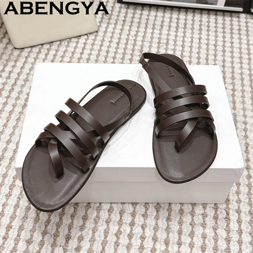 Ethnic And Fashion - Sandalias Planas de Estilo Étnico con