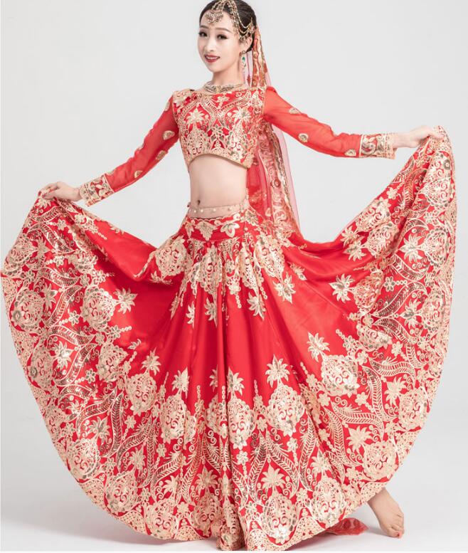 Salwar Kameez Set - Sari indio bordado de lentejuelas, vestido