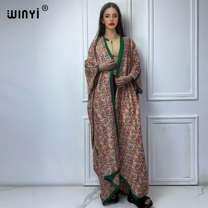 Kaftan Women Boho - WINYI Kimono verano sexy estampado cárdigan