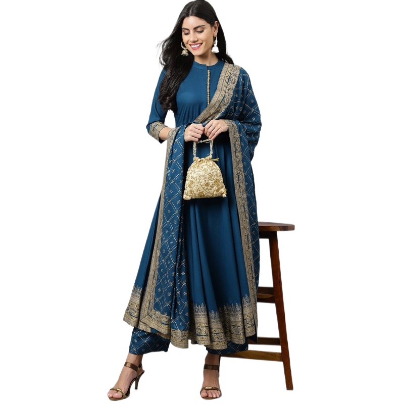 Salwar Kameez Set - Conjunto de Kurta Étnica India para