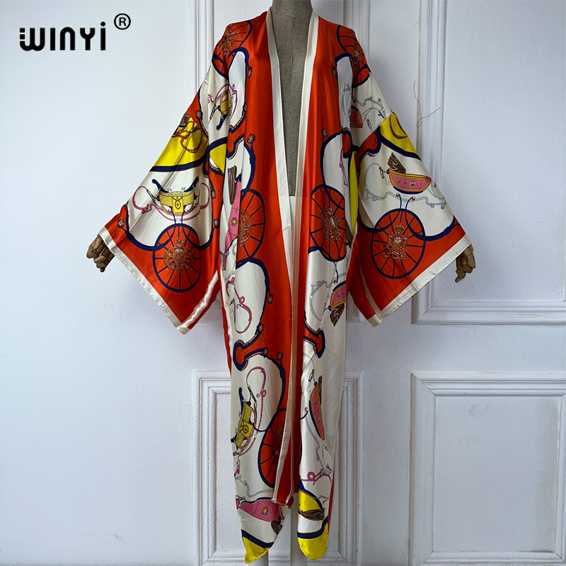 Kaftan Women Boho - WINYI-Kimono con estampado bohemio para mujer,