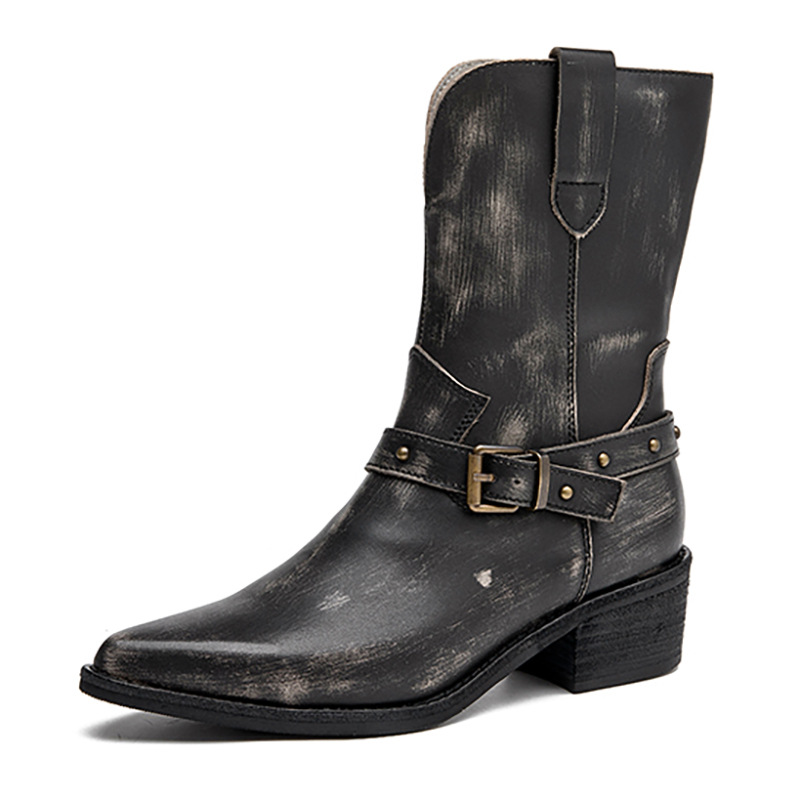 Ethnic Fashion For Ladies - Botines de mujer con tacones gruesos