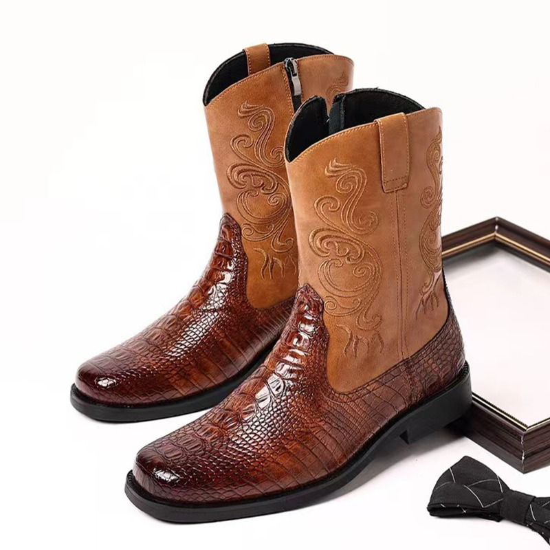 Ethnic And Fashion - Botas de vaquero del oeste para