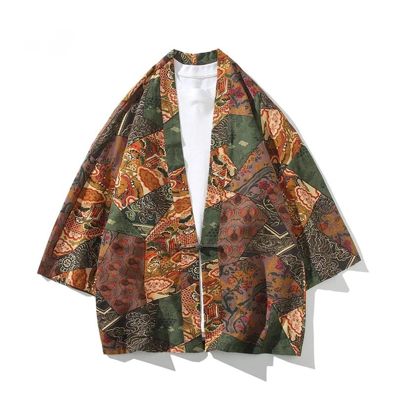 Ethnic And Fashion - Estilo étnico estampado Yukata hombres mujeres