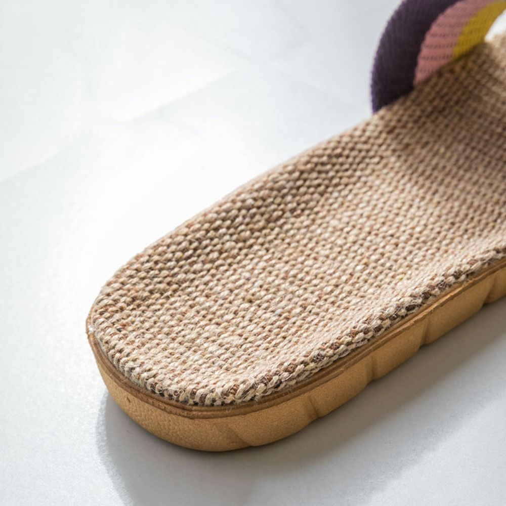 Ethnic And Fashion - Pantuflas de Lino de Estilo Étnico,