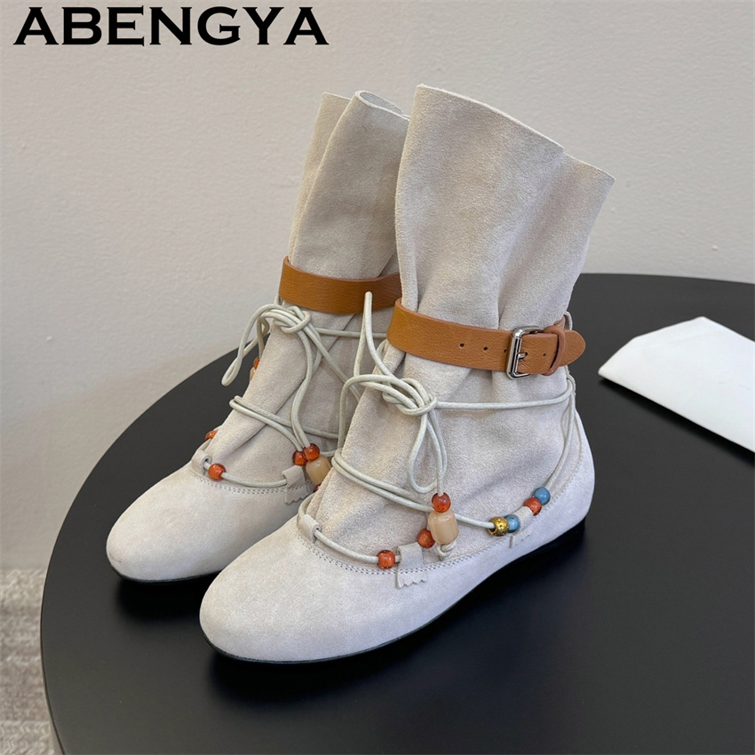 Botines de Ante con Diseño de  - Ethnic Fashion Week reseña y precio