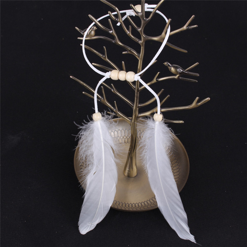 Diadema de plumas blancas indi - Ethnic Fashion India reseña y precio