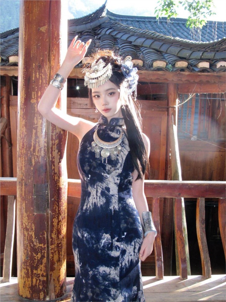 Nuevo vestido batik, ropa feme - Ethnic Dress Fashion Show reseña y precio
