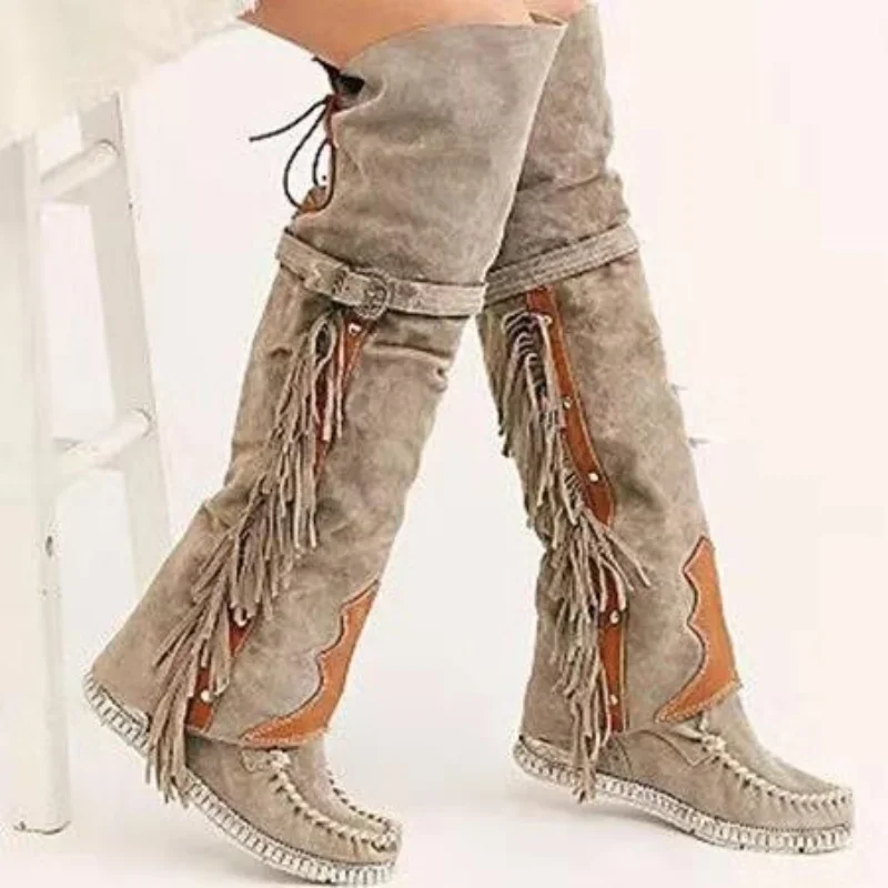 Botas bohemias hasta la rodill - Ethnic And Fashion reseña y precio