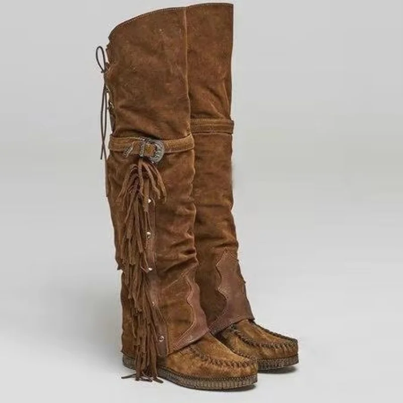 Botas bohemias hasta la rodill - Ethnic And Fashion reseña y precio