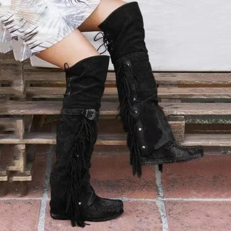 Botas bohemias hasta la rodill - Ethnic And Fashion reseña y precio