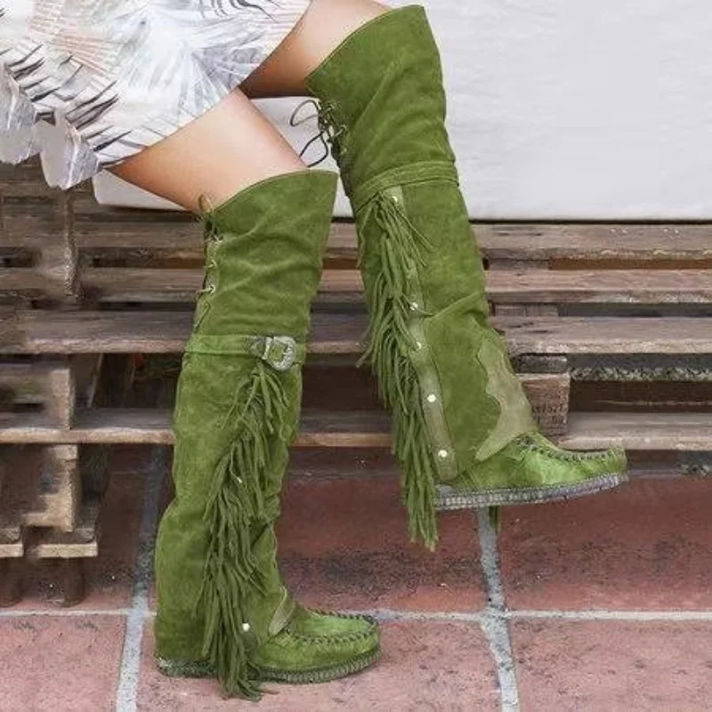 Botas bohemias hasta la rodill - Ethnic And Fashion reseña y precio
