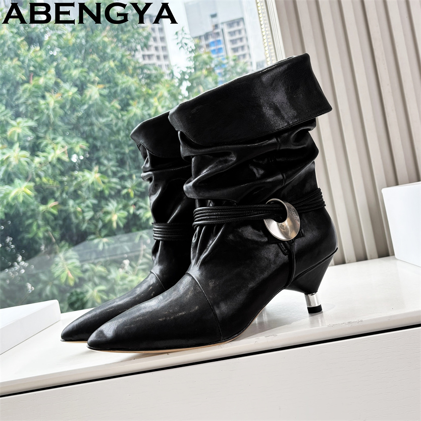 Botines de tacón bajo para muj - Ethnic Fashion Week reseña y precio