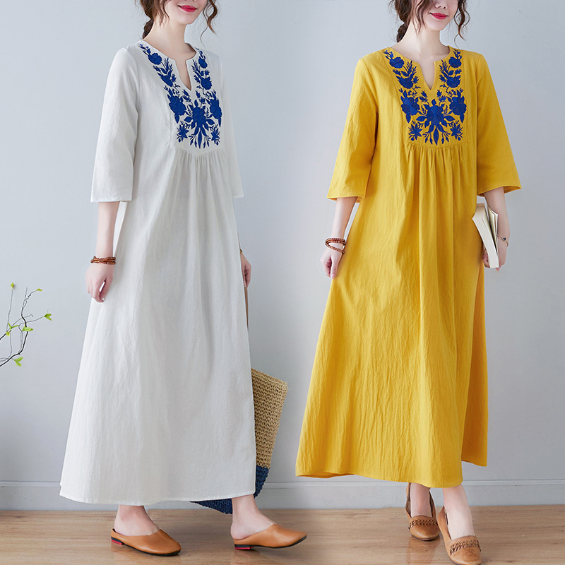 Nuevo Vestido Étnico Hoado con - New Ethnic Fashion reseña y precio