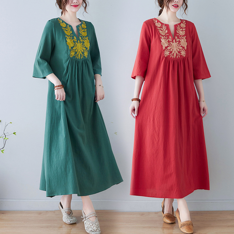 Nuevo Vestido Étnico Hoado con - New Ethnic Fashion reseña y precio