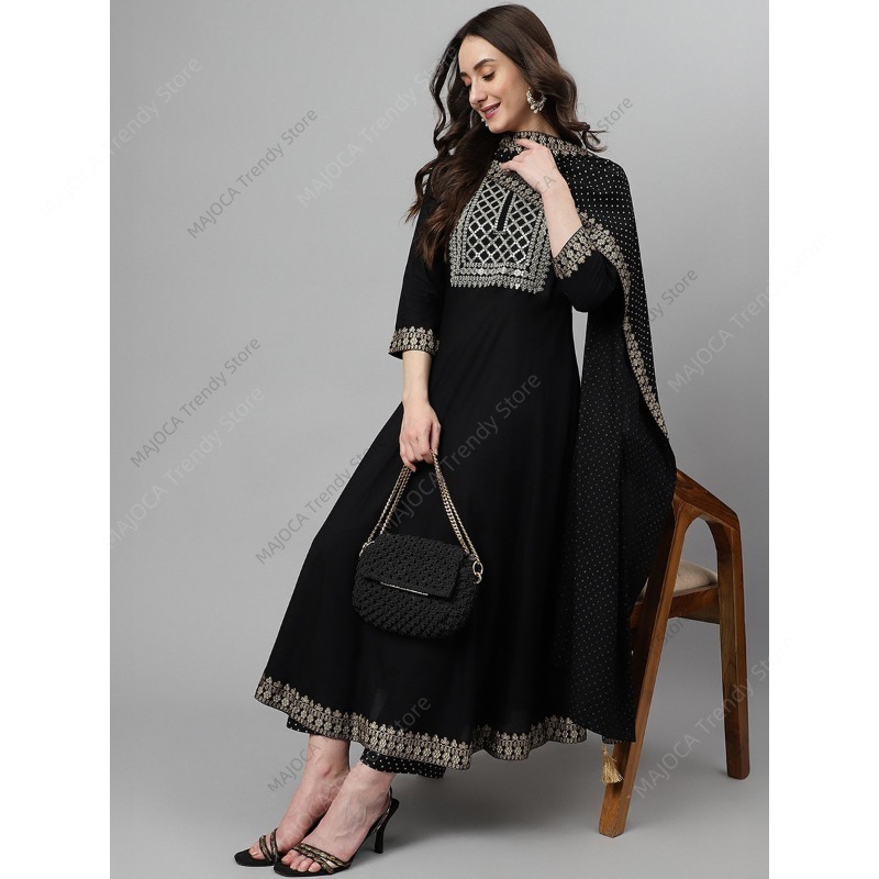 Conjunto de Kurta y Pantalón d - Salwar Kameez Set reseña y precio