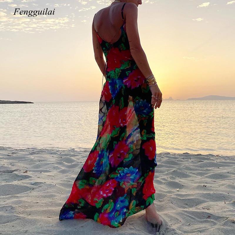 Vestido largo con estampado Fl - Kaftan Women Boho reseña y precio