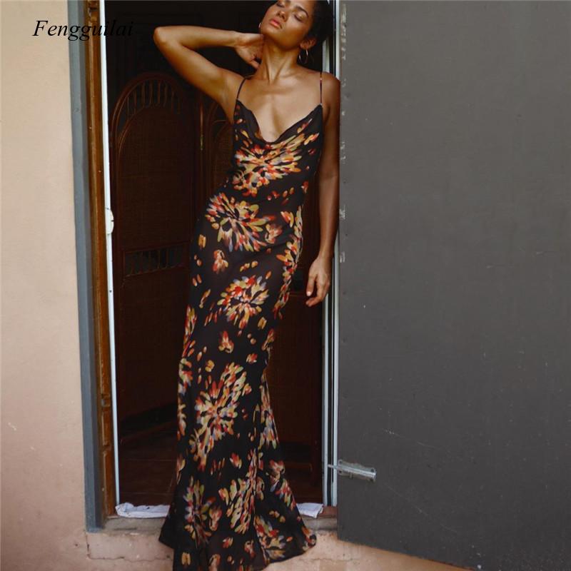 Vestido largo con estampado Fl - Kaftan Women Boho reseña y precio