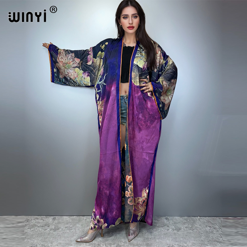 WINYI kimono vestido estampado - Kaftan Women Boho reseña y precio