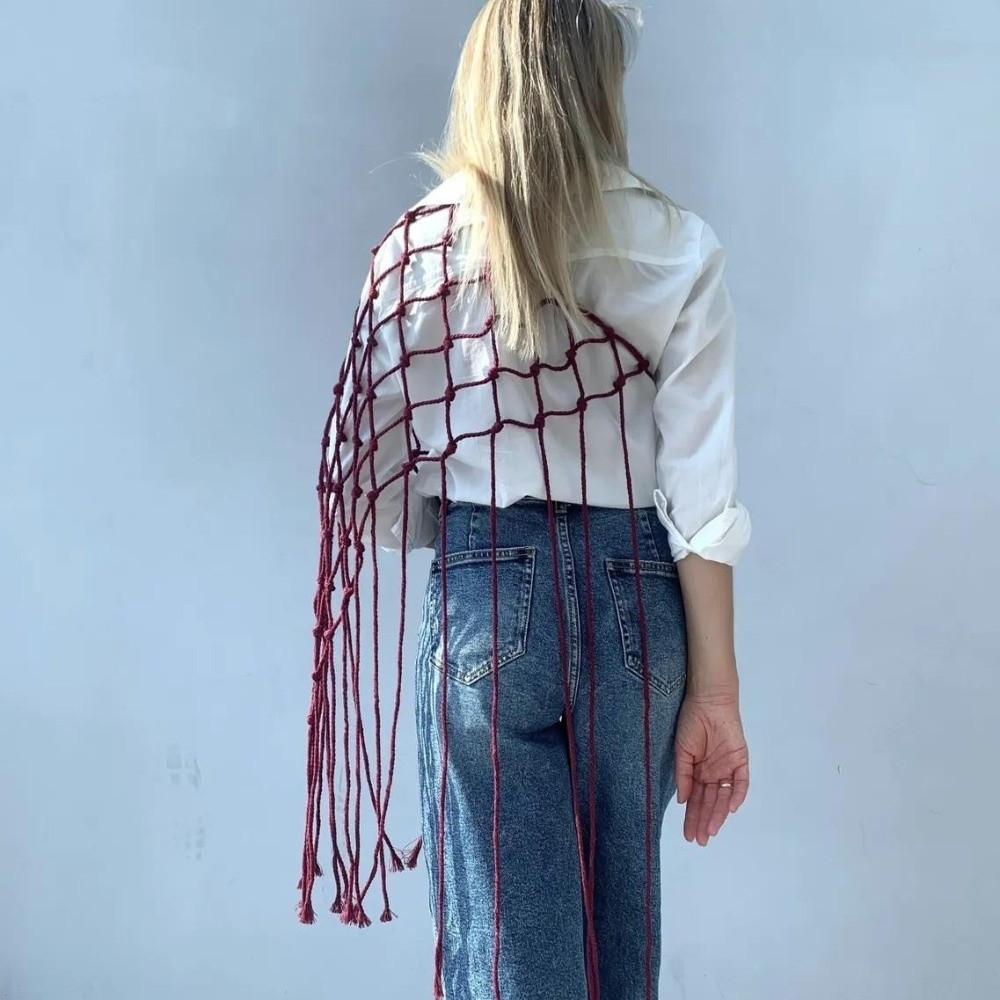 Pañuelo chal bohemio de malla  - Ethnic Fashion Designer reseña y precio