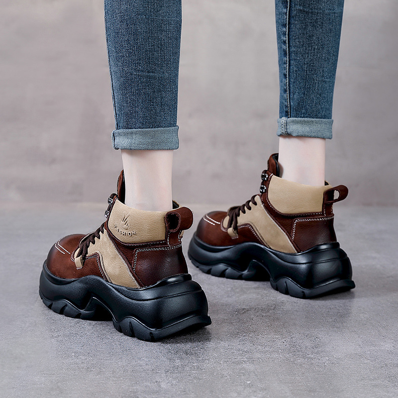 Botas de moda con cuña de cuer - Ethnic And Fashion reseña y precio