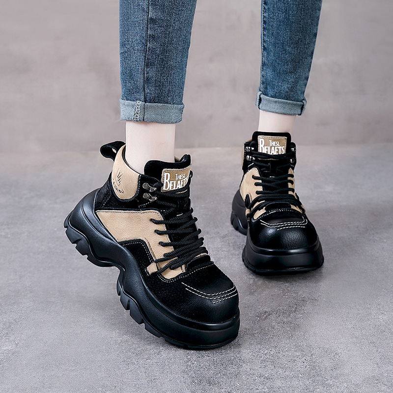 Botas de moda con cuña de cuer - Ethnic And Fashion reseña y precio