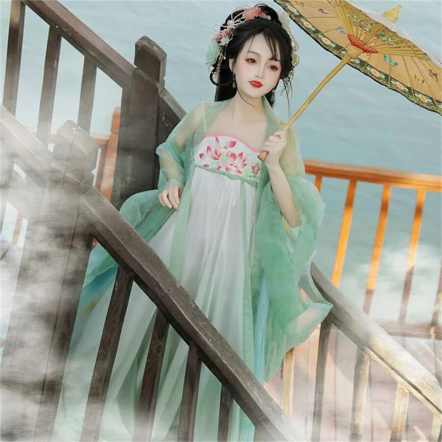 Hanfu-vestido tradicional chin - Ethnic Dress Fashion Show reseña y precio