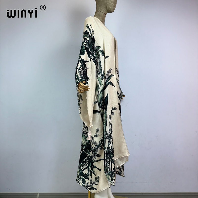 WINYI-kimono con estampado de  - Kaftan Women Boho reseña y precio