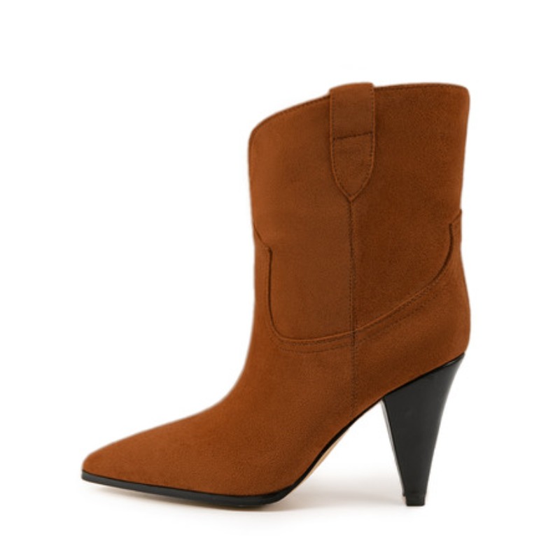 Tacones de punta bicolor, bota - Ethnic And Fashion reseña y precio